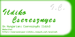 ildiko cseresznyes business card